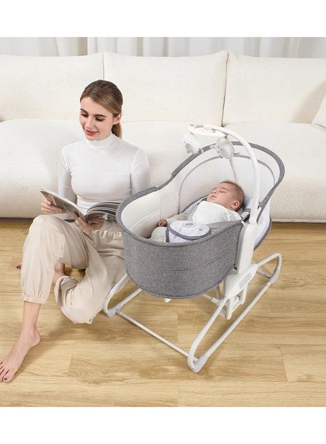 Mastela 4 In 1 Electric Baby Bed With Touch Control Panel, Bluetooth, 3 Swing Speeds  - Image 2