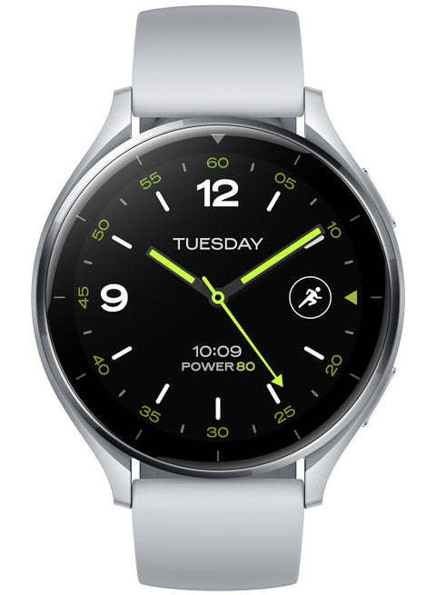 Watch 2 | 1.43" AMOLED Display, Always-On, Silver Case with Gray TPU Strap (Model BHR8034GL) Silver Case With Gray TPU Strap
