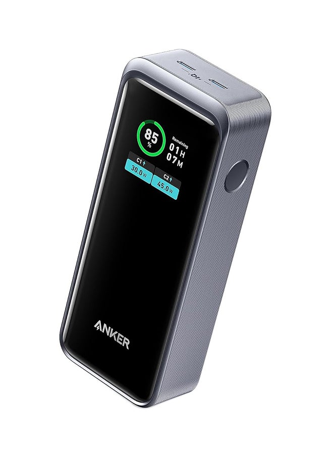 Anker - 12000 mAh Prime Power Bank, 12,000mAh 2-Port Portable Charger with 130W Output, Smart Digital Display, Compatible with MacBook Pro/Air, iPhone 16/15/14 Series, Samsung, Huaiwei, Dell, Xiaomi, Vivo, Oppo Black - Image 1
