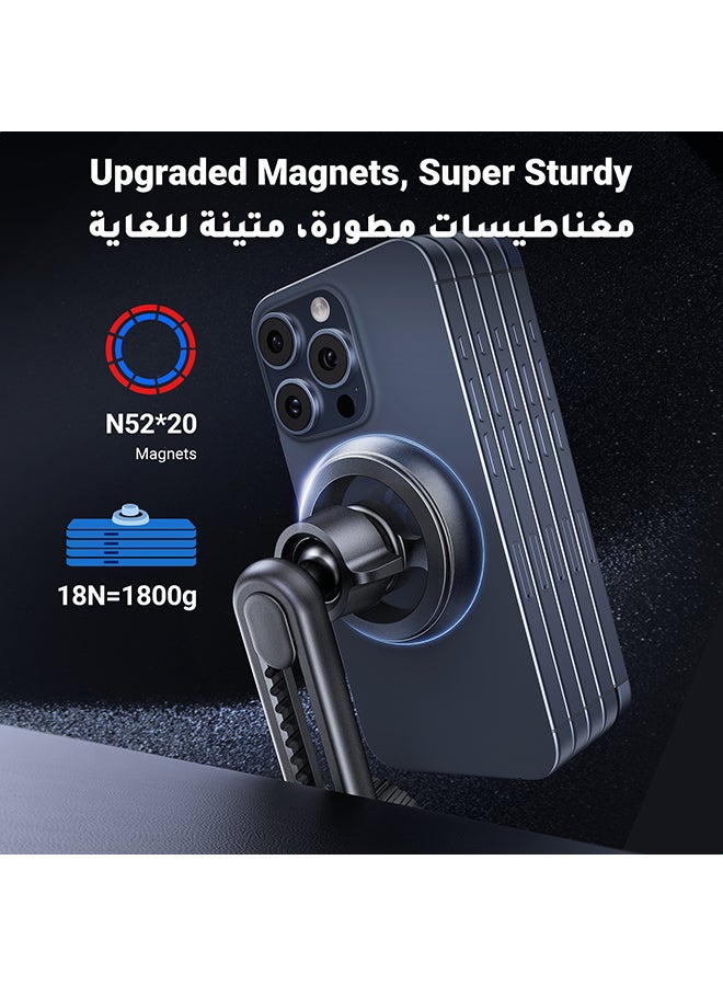 حامل هاتف السيارة Magsafe، لا يحجب فتحة التهوية أبدًا: 2024 حامل هاتف السيارة فائق الثبات من الجيل الثالث المحدث لتنفيس الهواء، حامل هاتف مغناطيسي للسيارة قابل للدوران مناسب لهاتف آيفون 15/14/13 جالاكسي S24 S23 S22 أسود - pnsku/N70043176V/45/_/1712550805/27301ec0-698e-4783-8cc9-170575d8dfb3