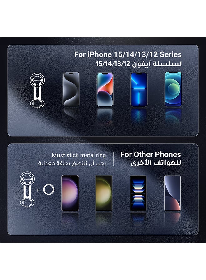 حامل هاتف السيارة Magsafe، لا يحجب فتحة التهوية أبدًا: 2024 حامل هاتف السيارة فائق الثبات من الجيل الثالث المحدث لتنفيس الهواء، حامل هاتف مغناطيسي للسيارة قابل للدوران مناسب لهاتف آيفون 15/14/13 جالاكسي S24 S23 S22 أسود - pnsku/N70043176V/45/_/1712550807/714b95d9-92ef-4827-a284-b56e24d515a6
