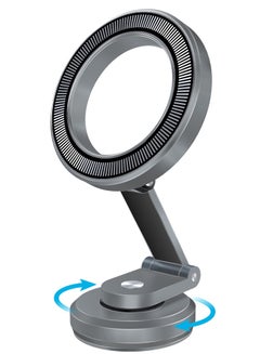 PROMATE Car Phone Mount, MagGrip Ultra-Compact Foldable Mount Holder With 360 Degree Cradle-Free Design, N52 Powerful Magnet And Slip-Proof Surface, MagHoop-HG Grey  - Image 1