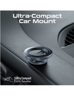 PROMATE Car Phone Mount, MagGrip Ultra-Compact Foldable Mount Holder With 360 Degree Cradle-Free Design, N52 Powerful Magnet And Slip-Proof Surface, MagHoop-HG Grey  - Image 3