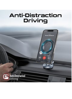 PROMATE Car Phone Mount, MagGrip Ultra-Compact Foldable Mount Holder With 360 Degree Cradle-Free Design, N52 Powerful Magnet And Slip-Proof Surface, MagHoop-HG Grey  - Image 5