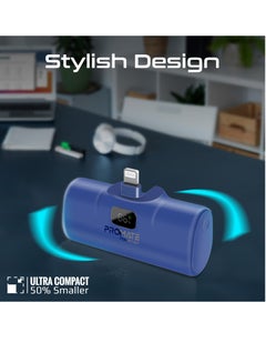 5000 mAh 5000 mAh Power Bank with Built-In Lightning Connector, Premium Mini Capsule Fast Charging, 20W USB-C Power Delivery, LED Display and Foldable Kickstand, PowerUp-i Blue - pnsku/N70043194V/45/_/1706760075/7c6bd1a4-5ce8-4fe4-a6e1-e1c0aa4ed857