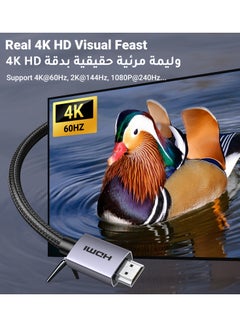 Hdmi Cable 2.0 4K 2M, High Quality Hd Cable, Support 4K@60Hz/2K@144Hz/1080P@240Hz Hdmi Cord,Dolby Arc Hdr 3D, For Ps5/Ps4/Ns/X-Box/Slr Camera/Laptop/Live Streaming/Hometheater/Screen Extension Grey - pnsku/N70043207V/45/_/1706761856/abcd822c-001e-4228-a5c4-0bfe046002be