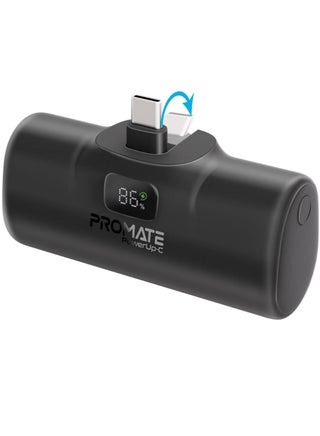 5000 mAh 5000 mAh Power Bank with Built-In USB-C Connector, Premium Mini Capsule Fast Charging, 20W USB-C Power Delivery, LED  Display and Foldable Kickstand, PowerUp-C Black - pnsku/N70043210V/45/_/1706761856/3a0ba3e6-36c3-42f9-8409-a053684c5641