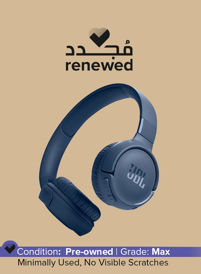 JBL Renewed - Tune 520Bt Wireless On Ear Headphones Blue - Image 1