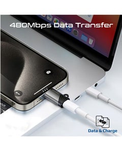 PROMATE Lightning to USB-C™ Adapter with Premium Ultra-Fast 27W Power Delivery, Efficient Design, 480Mbps Data Sync, and Durable Aluminum and Zinc Alloy Construction, Link-Ci Grey  - Image 4