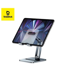 بيسوس حامل iPad معدني قابل للطي، حامل لوحي، حامل iPad حامل هاتف محمول قابل للتعديل متوافق مع iPad Pro 12.9 2022 iPad Air/iPad Mini/iPhone 15/14 Pro Max Samsung Galaxy Tab Huawei MatePad Pro  - Image 1