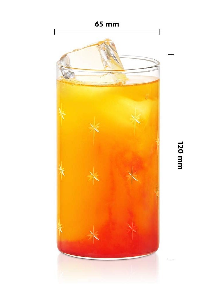 BOROSIL Galaxy Glass Set of 6 Large 350 ML Clear  - Image 5