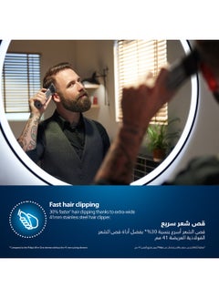 فيليبس ماكينة التشذيب متعددة الاستخدامات MG9553/15 من Philips | مجموعة عناية 20 في 1 لتشذيب الوجه والشعر والجسم |شفرة OneBlade لتصفيف دقيق | 120 دقيقة من الاستخدام اللاسلكي، مقاومة للماء | مع حقيبة سفر  - Image 4