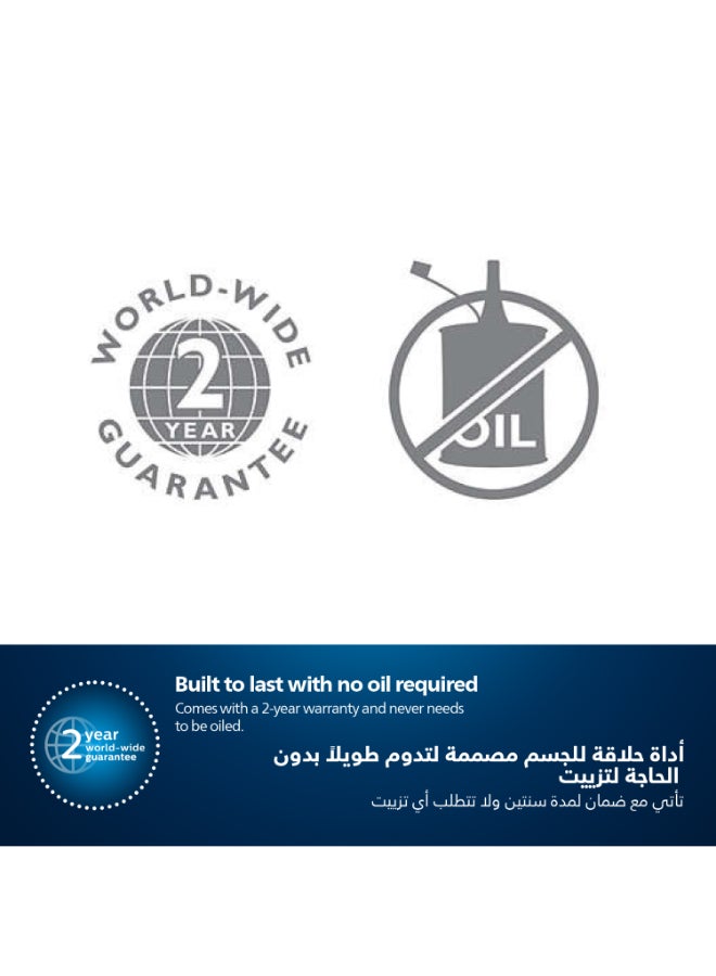فيليبس - ماكينة تشذيب شعر الجسم BG3027/03 من Philips | أداة تشذيب الجسم والفخذين المقاومة للماء | أداة لحلاقة شعر الجسم، مشط قابل للتعديل بـ 3 إعدادات للطول | 60 دقيقة من الاستخدام اللاسلكي، حماية للبشرة، مقبض مريح - Image 1