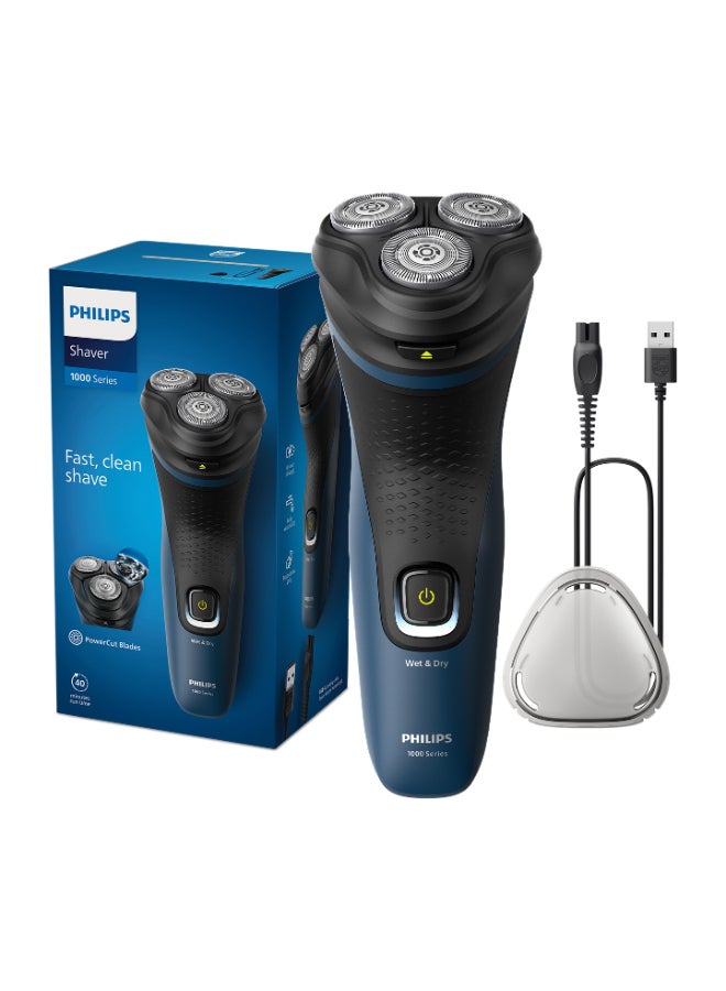 Shaver S1151/00 Wet And Dry Use Fast, Comfortable Shave with ComfortCut Blades 3D Floating Heads, One-Touch Open 40min Cordless Use, Protective Cap Included Blue/Black - pnsku/N70043375V/45/_/1728026535/70f59969-7db4-4317-ae9c-c86883ec0eaf