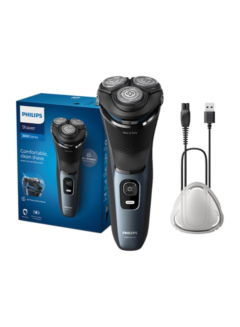 Shaver S3144/00,Wet & Dry Use,Smooth, Comfortable Shave with SkinProtect Tech,5D Pivot & Flex Heads, PowerCut Blades,60min Cordless Use, Pop-Up Trimmer Included Black