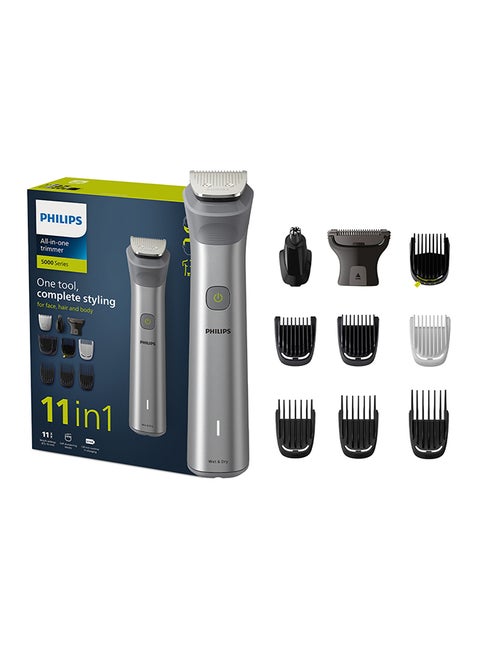 All-in-One Trimmer MG5930/15,11-in-1 Face, Hair & Body Grooming,Nose & Ear| 120min Cordless, Showerproof Grey