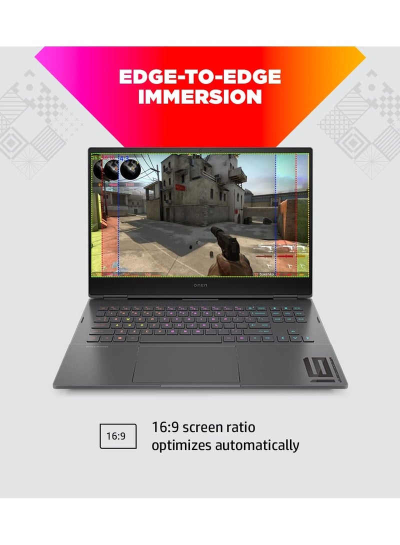 HP OMEN Gaming Laptop 16, 13th Gen Intel Core i9-13900HX, 16.1-inch (40.9 cm), NVIDIA GeForce RTX 4060, FHD, 16GB DDR5, 512GB SSD, RGB Backlit KB, Win 11 English/Arabic Black - Image 3