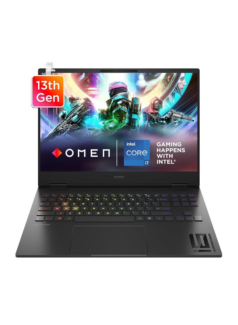 HP OMEN Gaming Laptop 16, 13th Gen Intel Core i9-13900HX, 16.1-inch (40.9 cm), NVIDIA GeForce RTX 4060, FHD, 32GB DDR5, 1 TB SSD, RGB Backlit KB, Win 11 English Black - Image 1