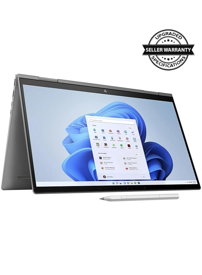 HP - 2023 Newest Slim Envy Convertible-2-In-1 (Upgraded Version) Laptop With 15.6-Inch Display, 13th Generation Core i7-1355U Processor/64 GB RAM/2TB SSD/Intel Iris Xe Graphics/Windows 11 With HP Styles Pen English Grey - Image 1