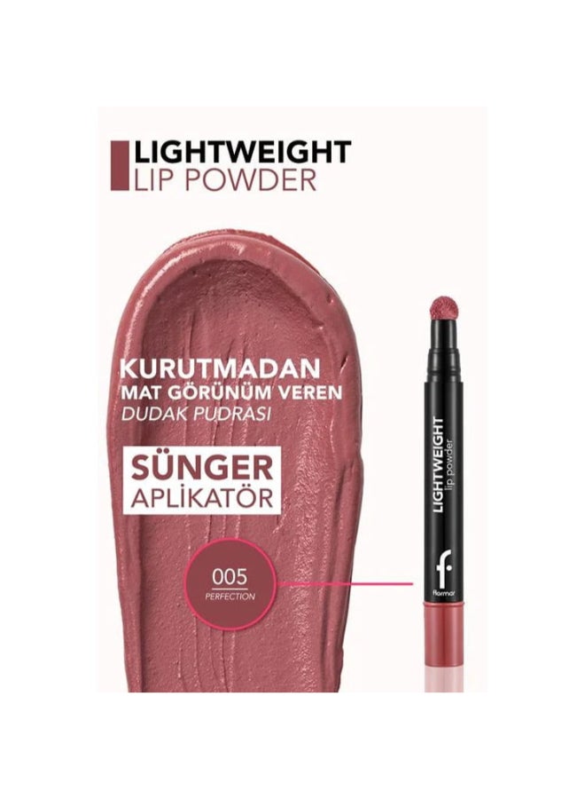 flormar Matte Finish Lip Powder Brown  - Image 4