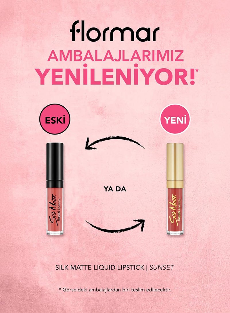 flormar Silk Matte Liquid Lipstick 10Tender Terra, 4.5ml (Packaging May Vary) 10 TENDER TERRA - Image 2