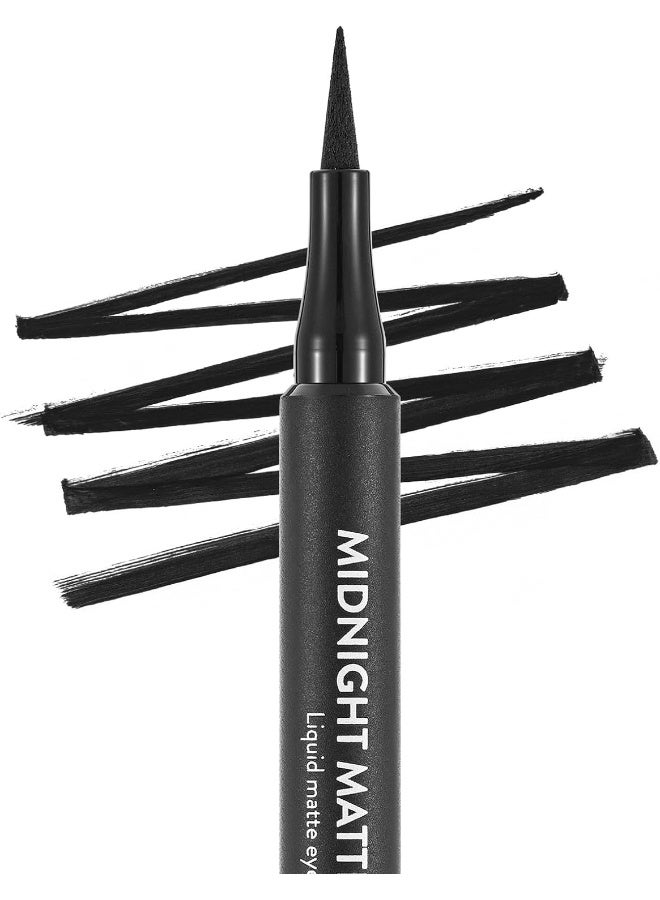 flormar Midnight Matte Liquid Eye Pencil Black - Image 3