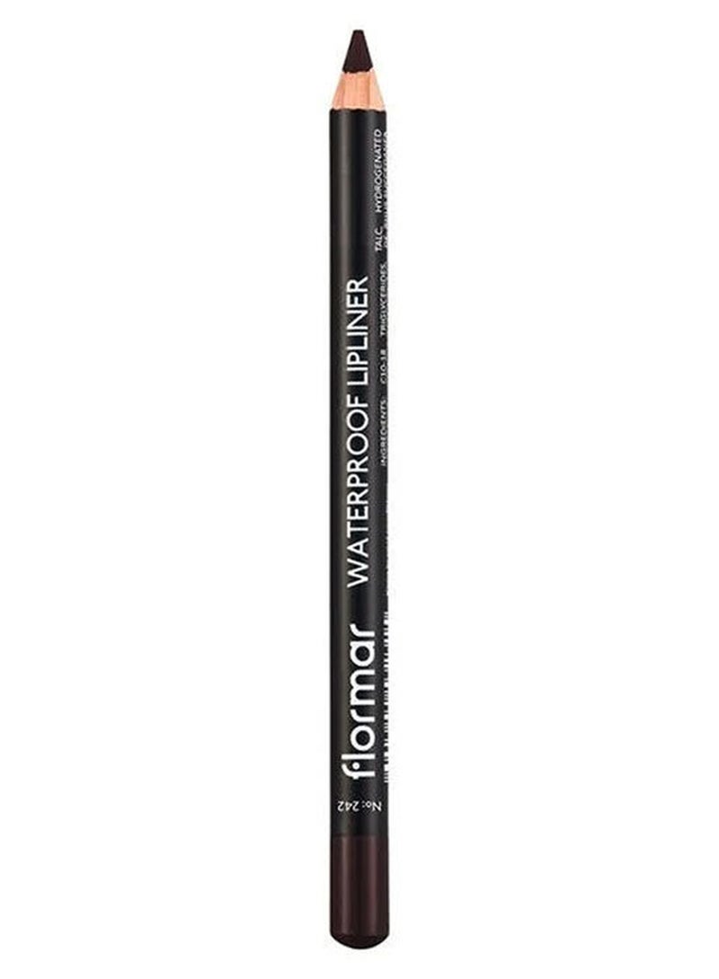 flormar Highly Pigmented & Matte Finish Waterproof Lipliner Pencil 242 Deep Bordeaux - Image 1