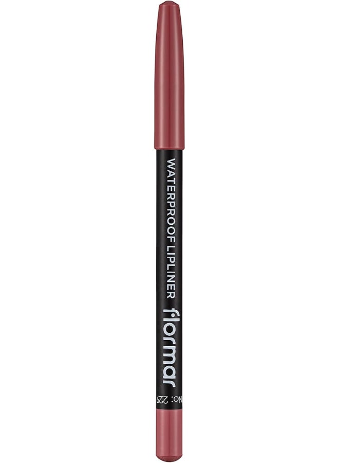 flormar Highly Pigmented & Matte Finish Waterproof Lipliner Pencil 229 Tender Cream - Image 3