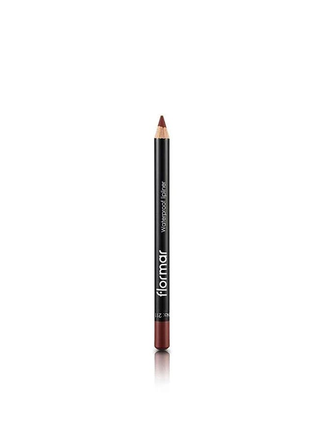 flormar Highly Pigmented & Matte Finish Waterproof Lipliner Pencil 211 Classical Brown - Image 1
