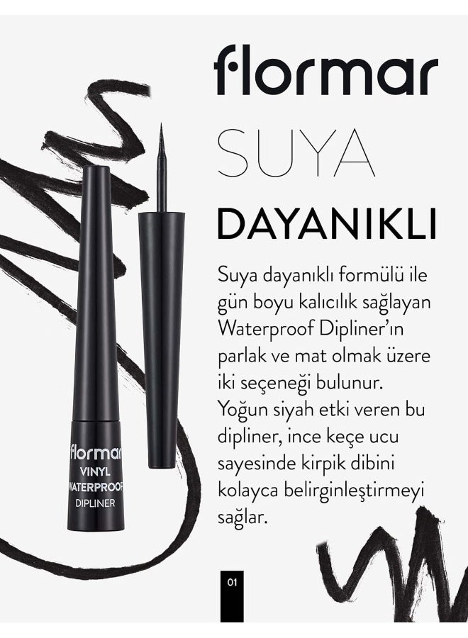 flormar Vinyl Waterproof Dipliner Black  - Image 3