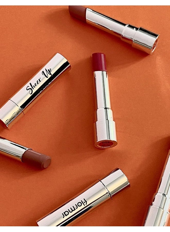 flormar Sheer Up Semi-Transparent Shiny Lipstick 005 Pretty Peachy - Image 4