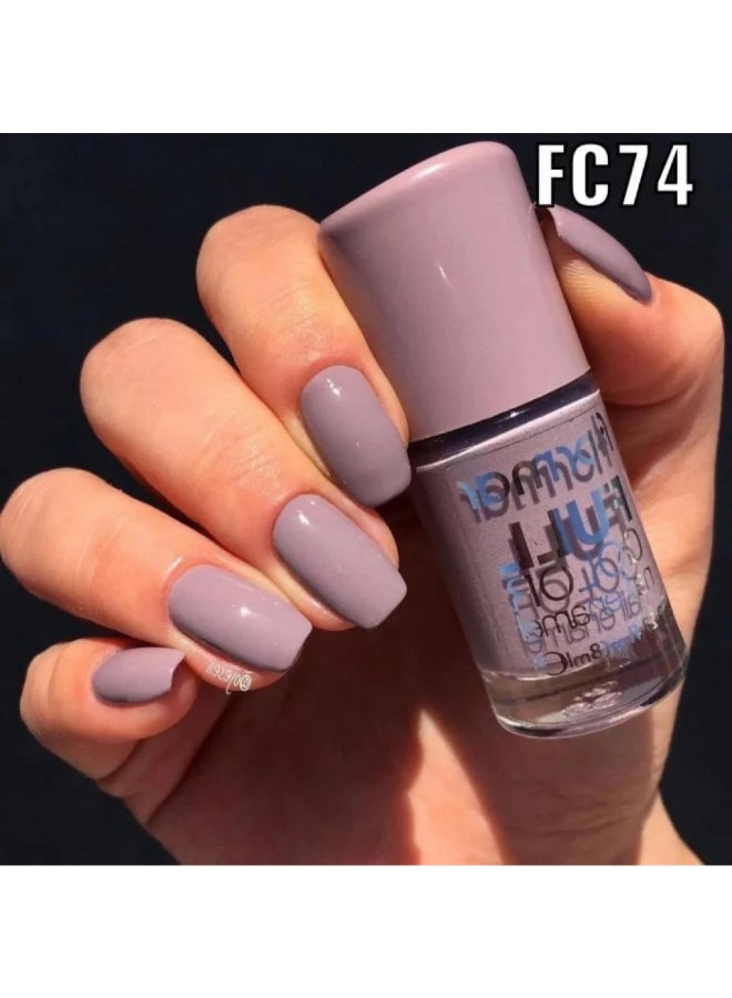flormar Full Color Ultra High Pigment & Shiny Finish Nail Polish FC74 Gbeige  - Image 2