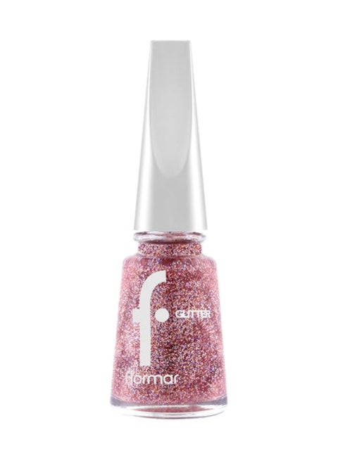 Glitter Nail Enamel GL39 Red in Silver