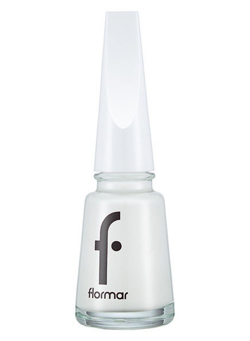 flormar Full Color Nail Enamel 400 Bright White - Image 1