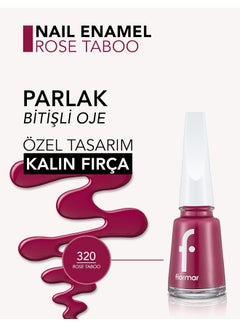 flormar Full Color Nail Enamel 320 Rose Taboo New  - Image 5