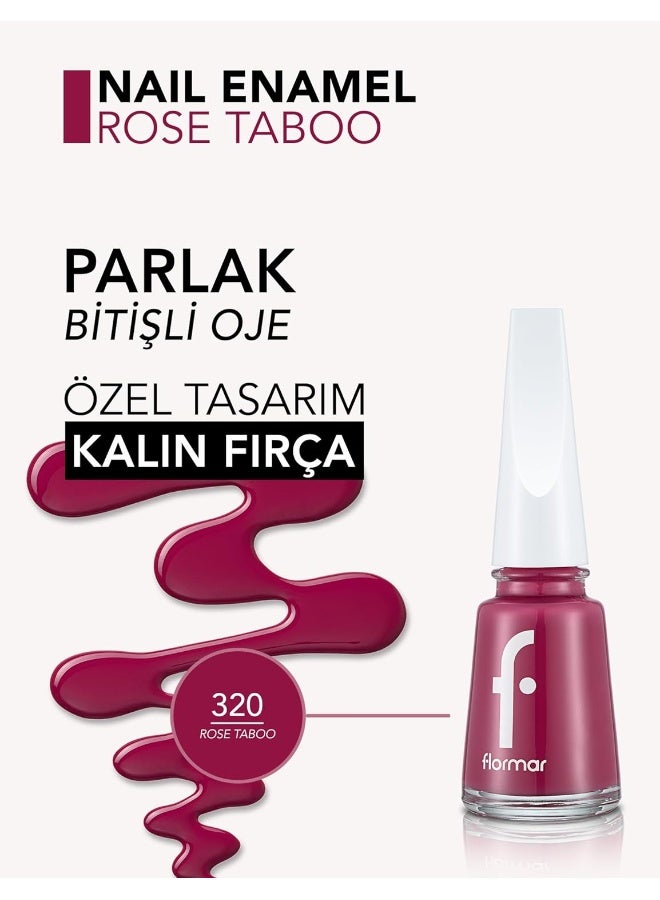 flormar Full Color Nail Enamel 320 Rose Taboo New  - Image 5