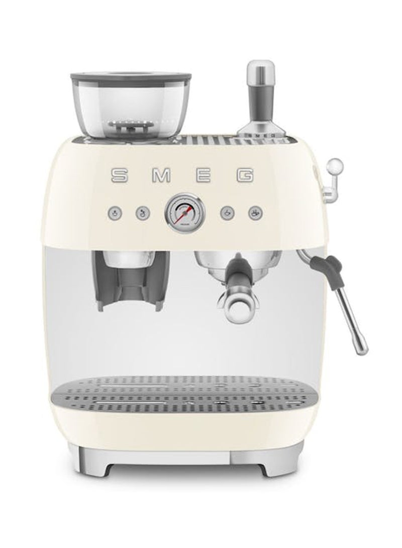 smeg - ‘50’s Style’ Coffee Machine with Built in Grinder 1350-1650 Watt 0.01 L 1650 W EGF03CRAU Cream - Image 1