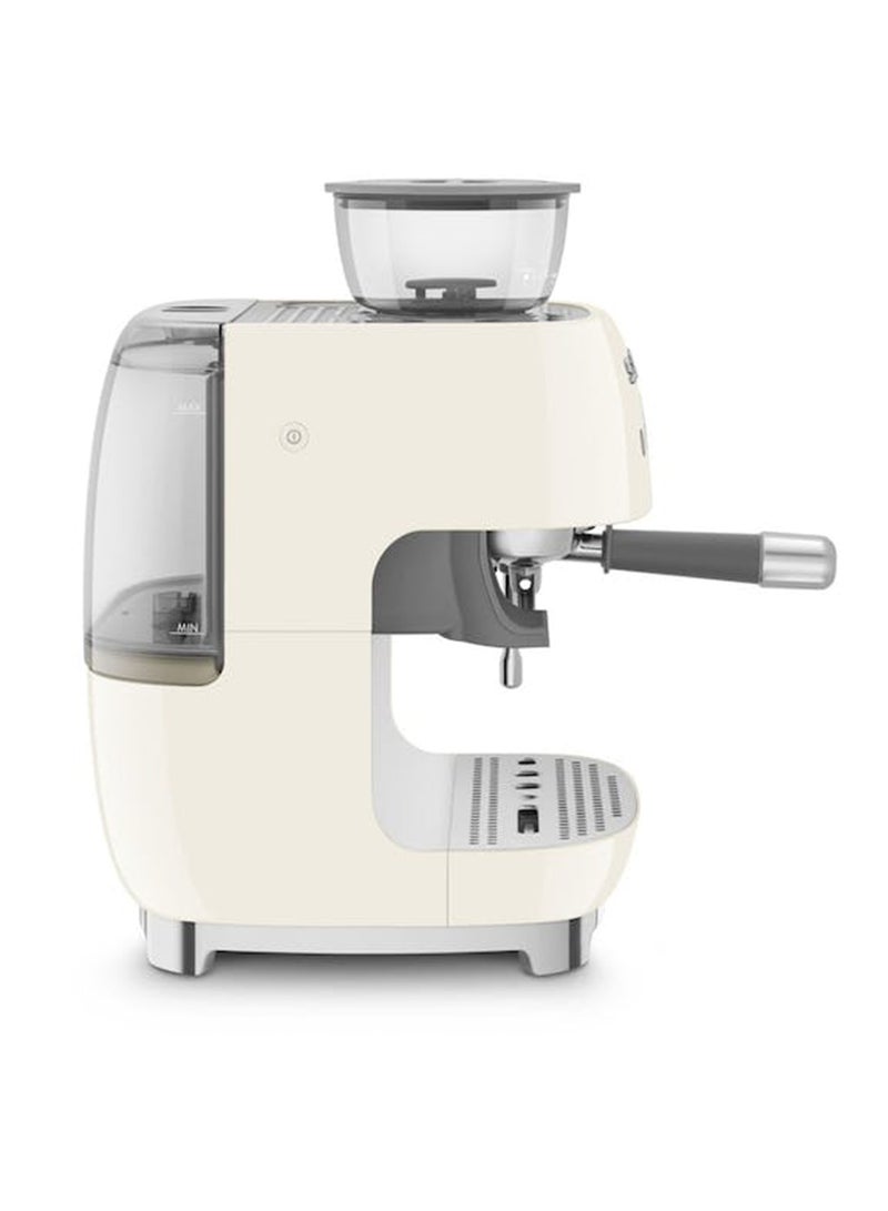 smeg - ‘50’s Style’ Coffee Machine with Built in Grinder 1350-1650 Watt 0.01 L 1650 W EGF03CRAU Cream - Image 1
