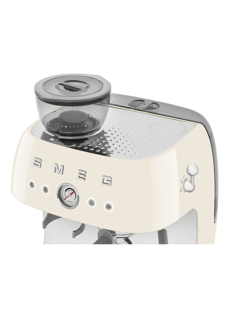 smeg - ‘50’s Style’ Coffee Machine with Built in Grinder 1350-1650 Watt 0.01 L 1650 W EGF03CRAU Cream - Image 1