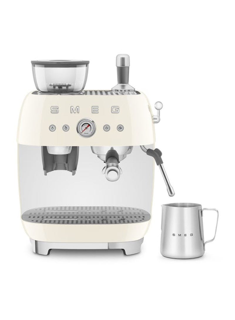 smeg - ‘50’s Style’ Coffee Machine with Built in Grinder 1350-1650 Watt 0.01 L 1650 W EGF03CRAU Cream - Image 1