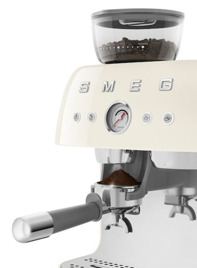 smeg - ‘50’s Style’ Coffee Machine with Built in Grinder 1350-1650 Watt 0.01 L 1650 W EGF03CRAU Cream - Image 1