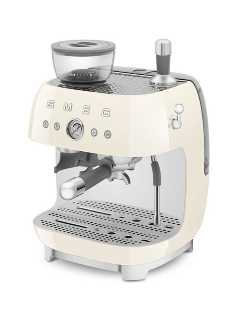smeg - ‘50’s Style’ Coffee Machine with Built in Grinder 1350-1650 Watt 0.01 L 1650 W EGF03CRAU Cream - Image 1
