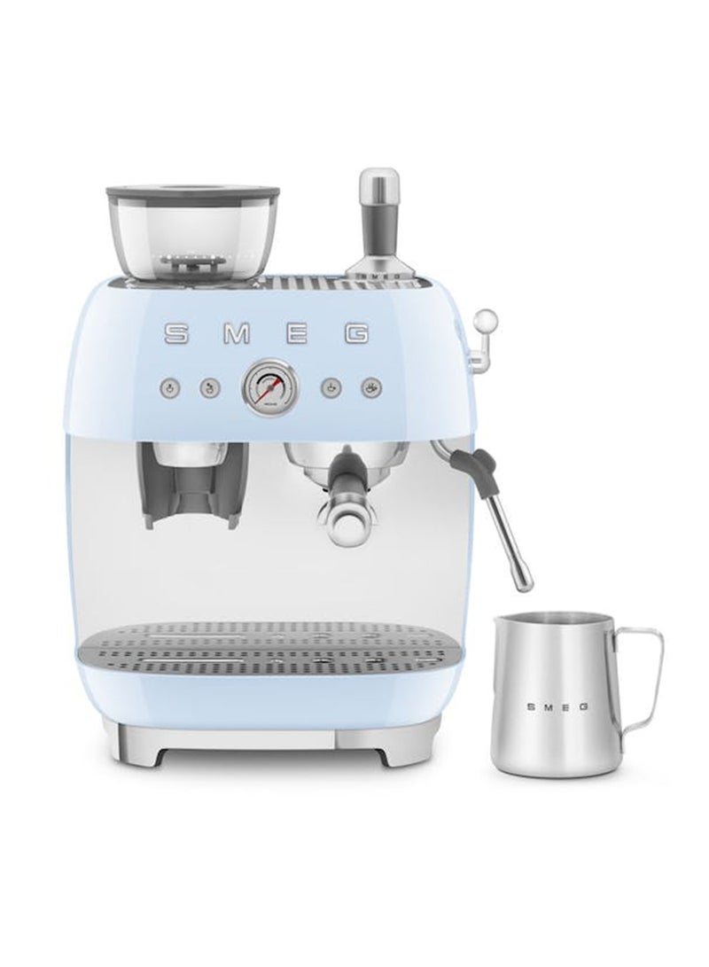 smeg - ‘50’s Style’ Coffee Machine with Built in Grinder 0.01 L 1600 W EGF03PBAU Pastel Blue - Image 1