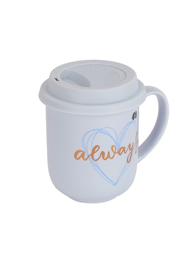 Royalford - Royalford 415ml New Bone Mug with Lid Perfect for Hot and Cold Drinks Food-Grade, Non-Toxic and Safe to Use Stylish, Durable and Long-Lasting Design, Quote Printed Multicolor - Image 1