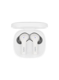 SoundForm Motion True Wireless Bluetooth Earbuds 33Hrs Playtime, Stylish W/ Great Sound And Clear Calls, 4x Microphones, Touch Controls, Wireless Charging, IPX5 Rating White
