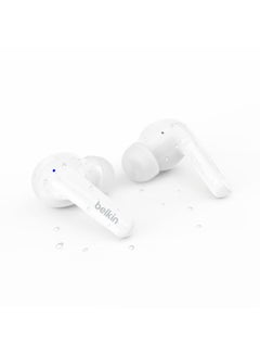 belkin SoundForm Motion True Wireless Bluetooth Earbuds 33Hrs Playtime, Stylish W/ Great Sound And Clear Calls, 4x Microphones, Touch Controls, Wireless Charging, IPX5 Rating White  - Image 2