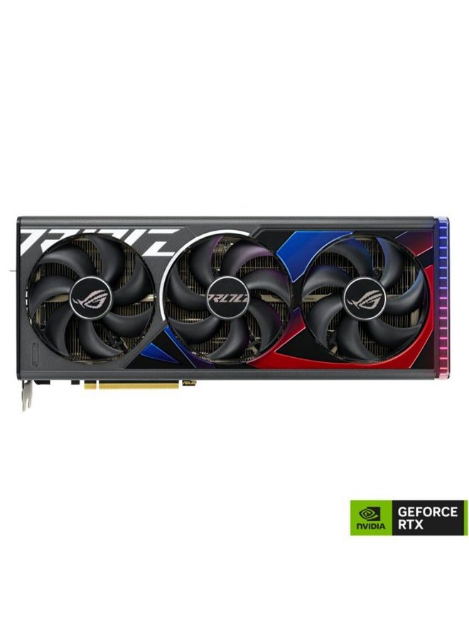 ASUS - ROG Strix GeForce RTX 4080 SUPER OC Edition Graphics Card, 16GB GDDR6X 256-Bit Memory, 2640 MHz Boost Clock, 23 Gbps Memory Speed, 10240 CUDA Cores, PCI Express 4.0 | 90YV0KB0-M0NA00 Grey - Image 1