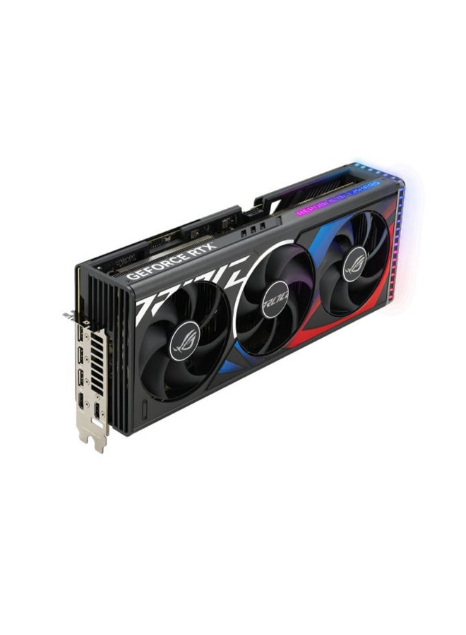 ASUS - ROG Strix GeForce RTX 4080 SUPER OC Edition Graphics Card, 16GB GDDR6X 256-Bit Memory, 2640 MHz Boost Clock, 23 Gbps Memory Speed, 10240 CUDA Cores, PCI Express 4.0 | 90YV0KB0-M0NA00 Grey - Image 1