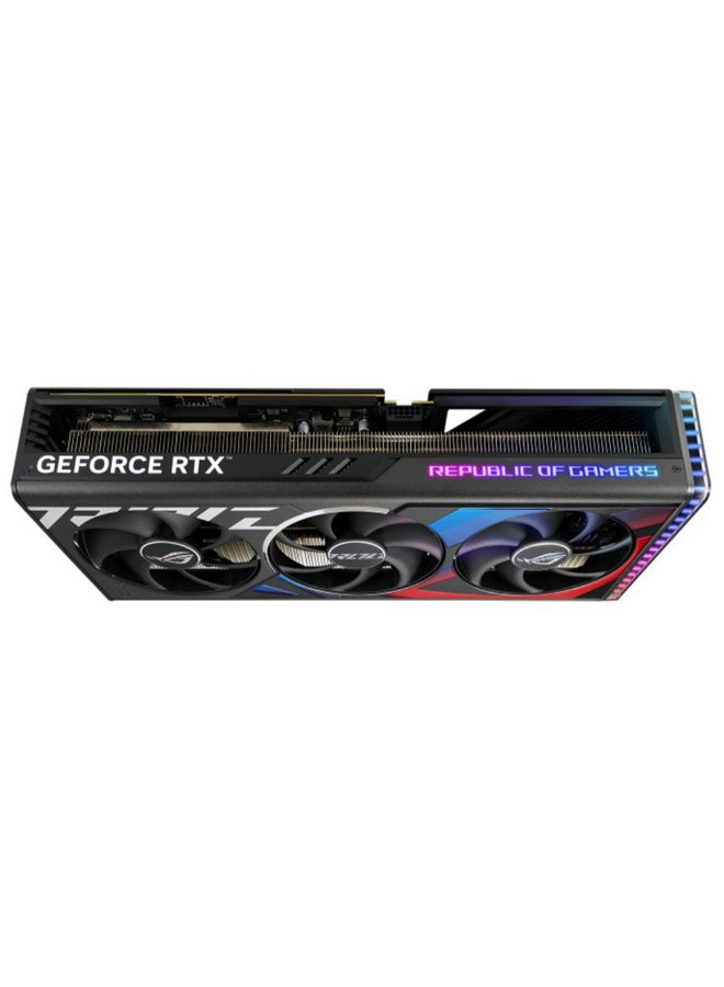ASUS - ROG Strix GeForce RTX 4080 SUPER OC Edition Graphics Card, 16GB GDDR6X 256-Bit Memory, 2640 MHz Boost Clock, 23 Gbps Memory Speed, 10240 CUDA Cores, PCI Express 4.0 | 90YV0KB0-M0NA00 Grey - Image 1