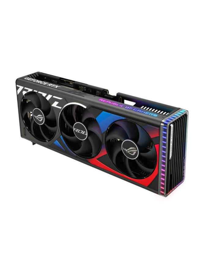 ASUS - ROG Strix GeForce RTX 4080 SUPER OC Edition Graphics Card, 16GB GDDR6X 256-Bit Memory, 2640 MHz Boost Clock, 23 Gbps Memory Speed, 10240 CUDA Cores, PCI Express 4.0 | 90YV0KB0-M0NA00 Grey - Image 1